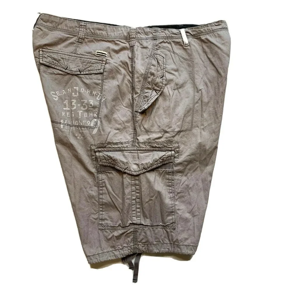 Sean‎ John Cargo Shorts Mens 45x14.5 Relaxed Longer Length Heavyweight Summer